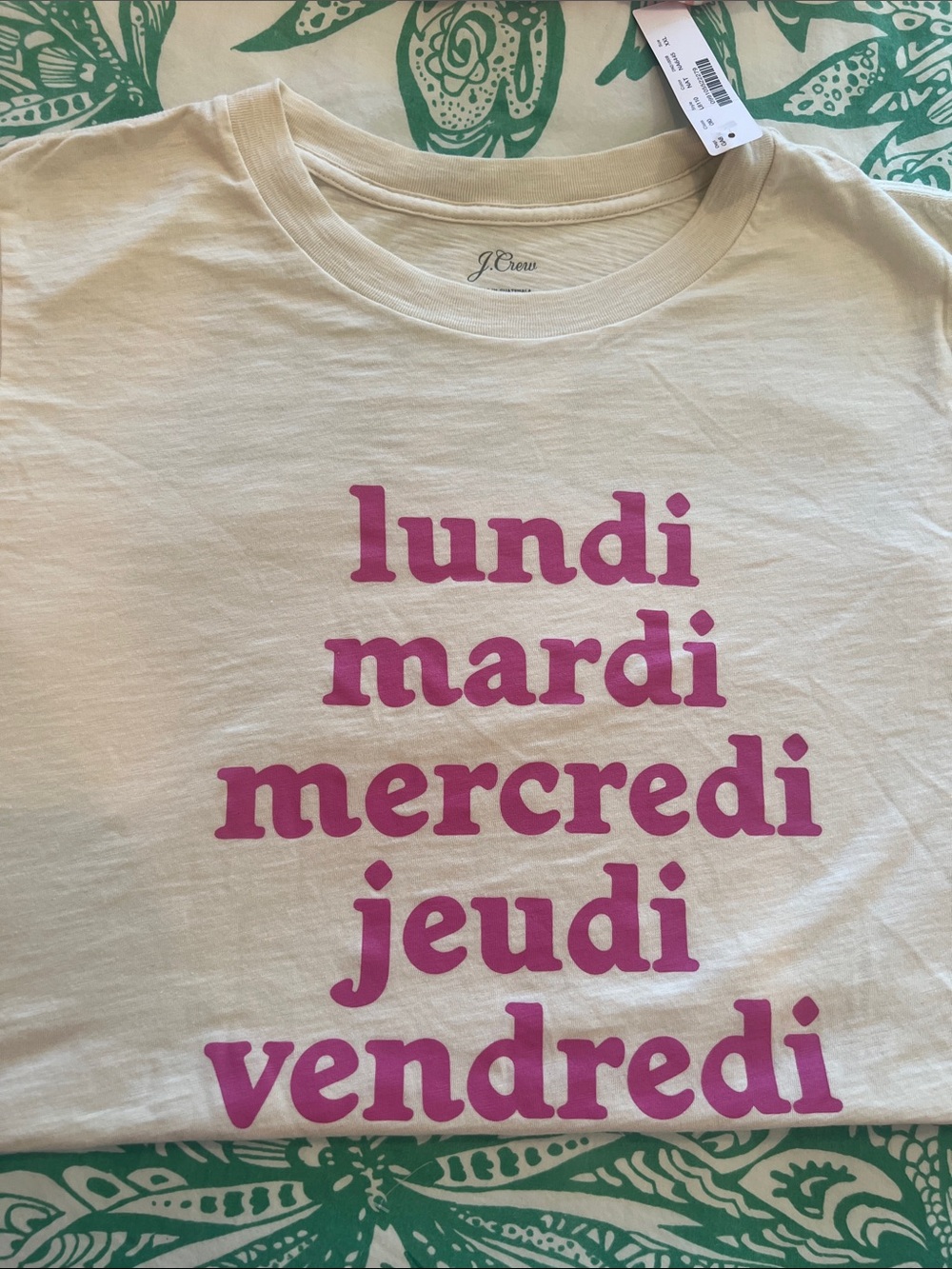 J. Crew "Les jours de la semaine" crewneck T-shirt - Picture 4 of 6